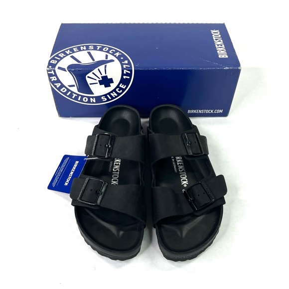 **SOLD**   Birkenstock Arizona Exquisite Leather Black Ladies 8 Men 6 Euro 39 - Picture 4 of 15